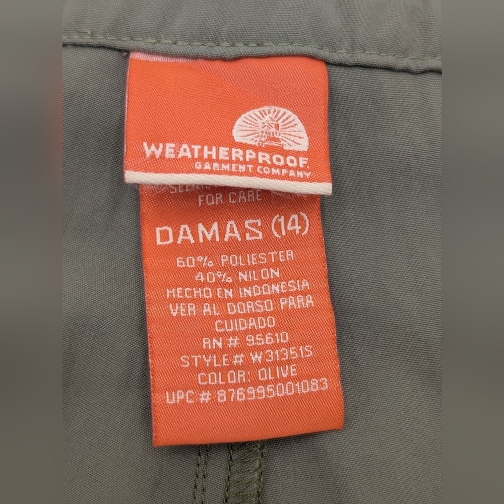 NWT Weatherproof Garment Co Women's Size 14 Olive Green Comfort Polyester/Nylon - Picture 8 of 14